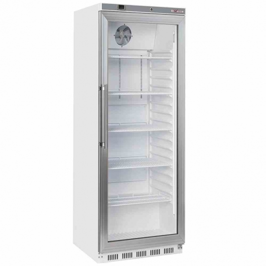 Armoire frigorifique porte vitrée ventilée 400 L blanc