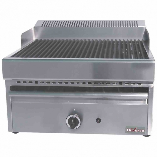 Grill-vapeur gaz avec grille de cuisson en fonte Top L. 410 mm