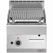 Grill pierre de lave 1/2 module grille en fonte double face