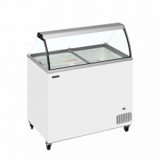 Vitrine à crème glacée couvercles plats et pare-haleine 255 L