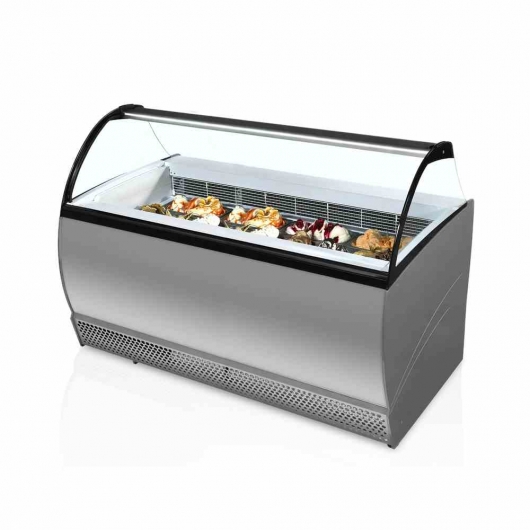 Vitrine pour glace en bac statique 13 bacs Napoli