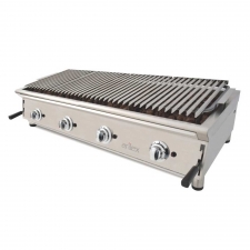 Barbecue pierre de lave à gaz grille acier inoxydable L. 1310 mm