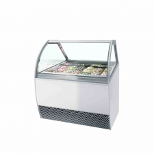 Vitrine ventilée pour glace en bac vitrage bombé 118 L