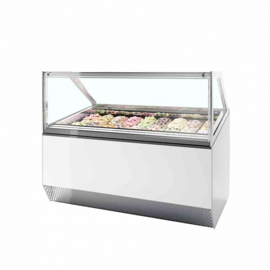 Vitrine ventilée pour glace en bac vitrage droit 181 L